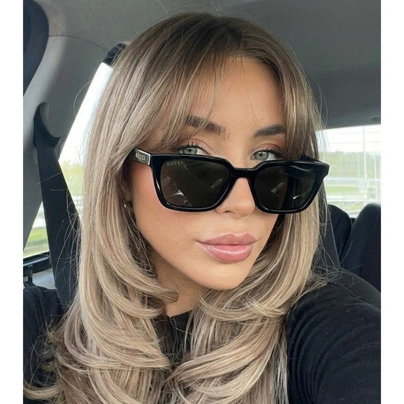 Gucci GG1539S Sunglasses Black Acetate/Metal Cat-Eye main image 5